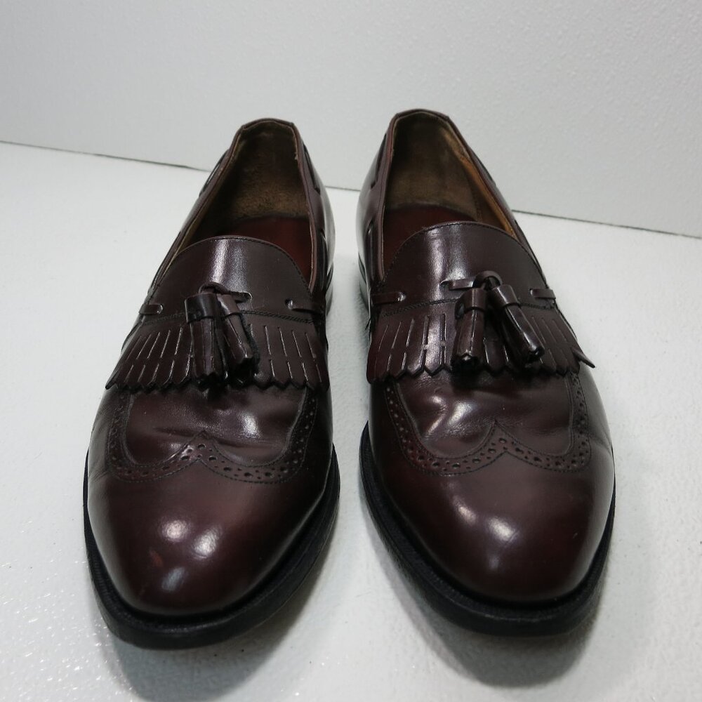 Johnston & Murphy Kiltie Tassel Brogue Leather Dress Loafers Men's Shoes 10 D/B - Picture 5 of 7
